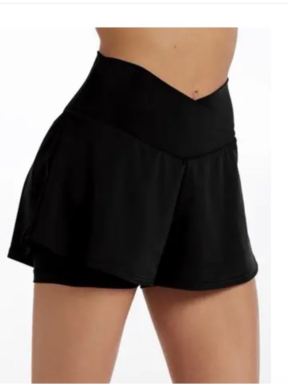 balera Black V-Waist Athletic Skort